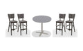 Telescope Casual Avant bar set on a patio, with each included piece