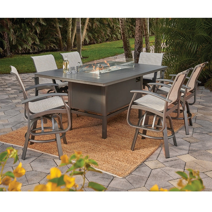 Telescope Casual Belle Isle Sling Bar Height Swivel Arm Chair w/ Polymer Arms