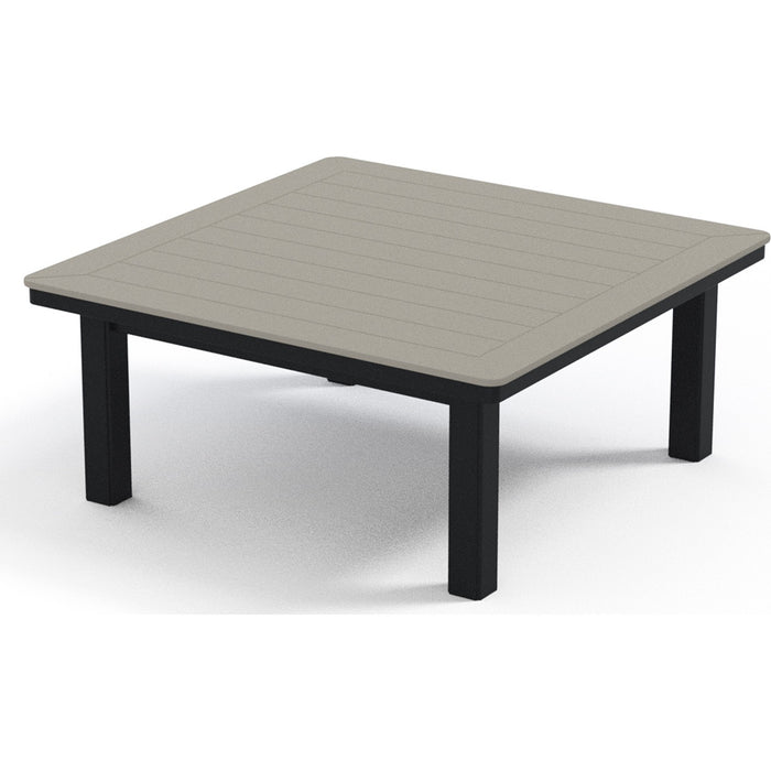 Telescope Casual Slat Coffee Table Height With 42" Square Table Top