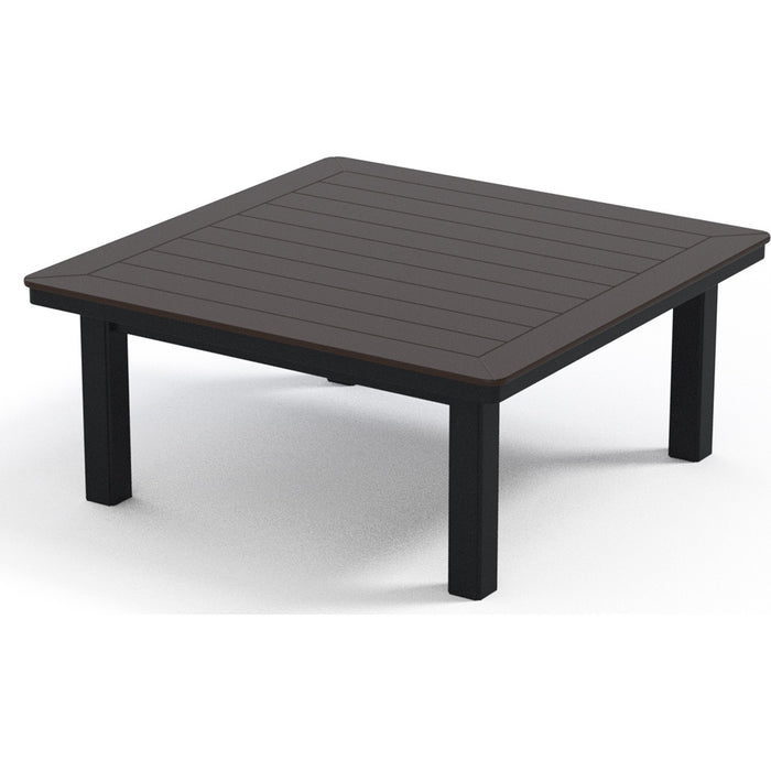 Telescope Casual Slat Coffee Table Height With 42" Square Table Top