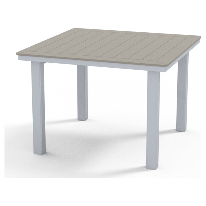 Telescope Casual Slat Dining Table Height With 42" Square Table Top