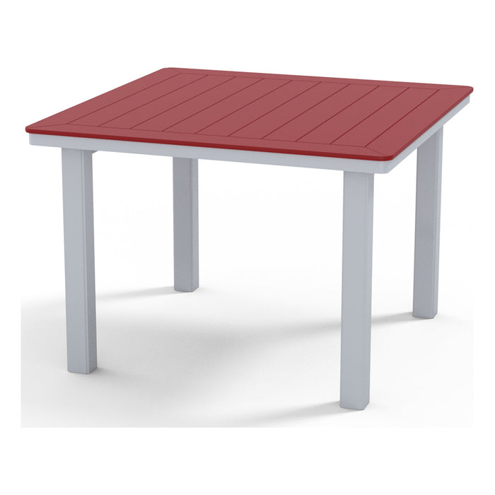 Telescope Casual Slat Dining Table Height With 42" Square Table Top