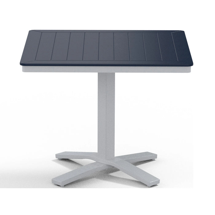 Telescope Casual Slat Dining Height Pedestal Table With 42" Square Table Top