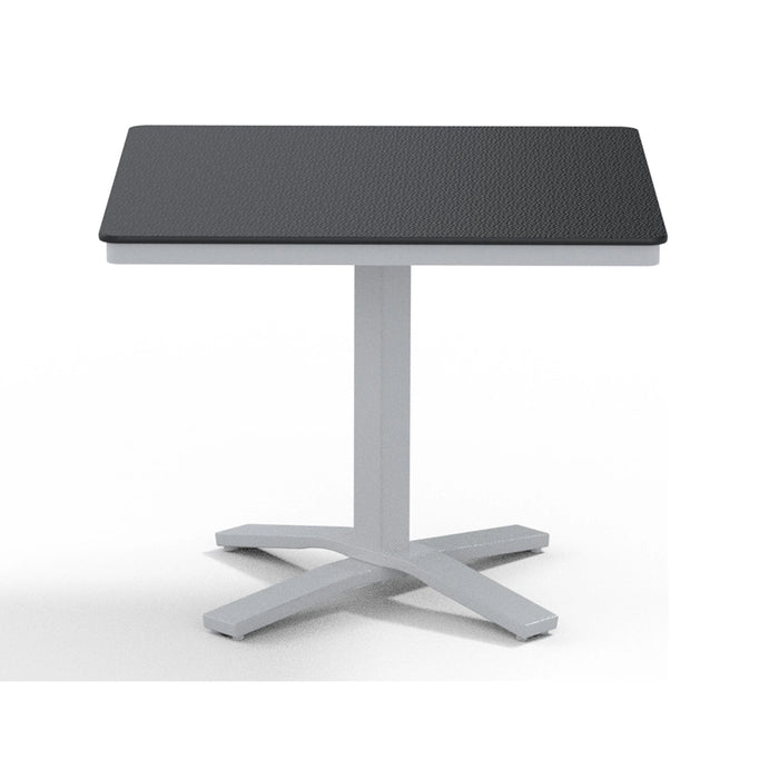 Telescope Casual Slat Dining Height Pedestal Table With 42" Square Table Top