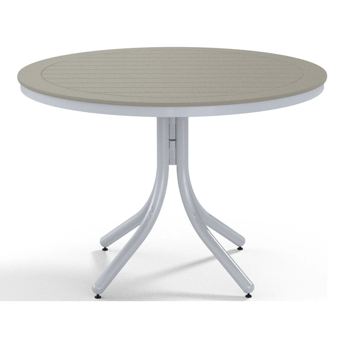 Telescope Casual Slat Balcony Height Table With 42" Round Table Top