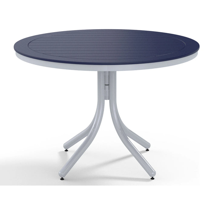 Telescope Casual Slat Balcony Height Table With 42" Round Table Top