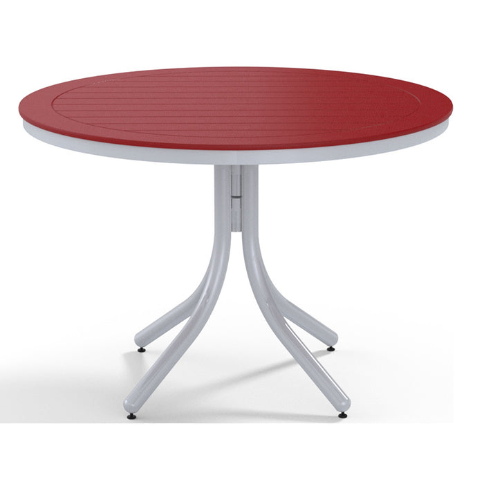 Telescope Casual Slat Balcony Height Table With 42" Round Table Top