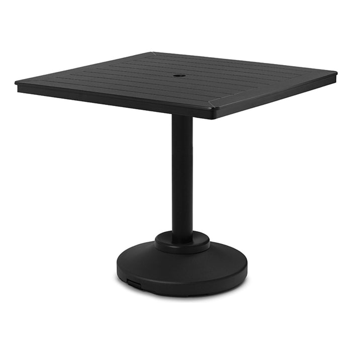 Telescope Casual Slat Balcony Height 80-Pound Pedestal Table With 42" Square Table Top