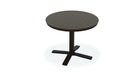 Telescope Casual Slat Dining Height Pedestal Table With 36 inch Round Table Top