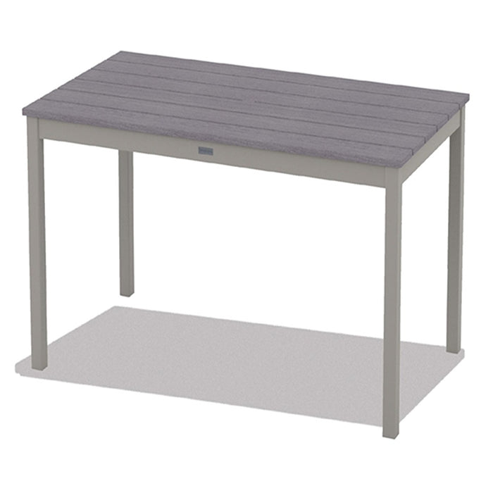 Telescope Casual Rustic Polymer Bar Height Parson Table With 36" x 64" Rectangular Table Top