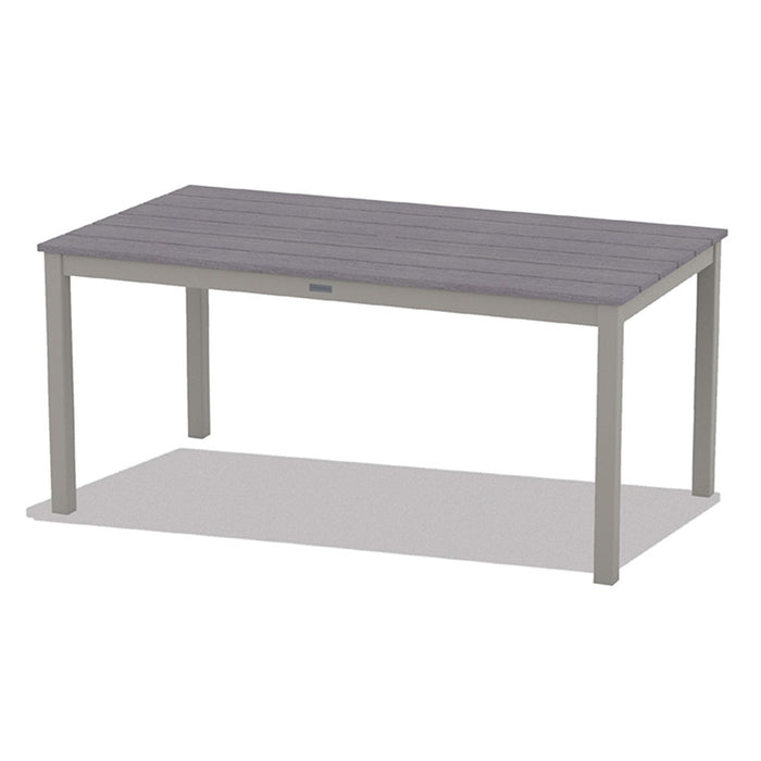 Telescope Casual Rustic Polymer Coffee Height Parson Table With 36" x 64" Rectangular Table Top