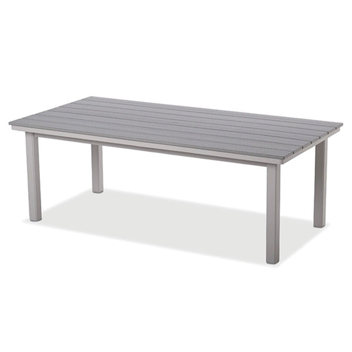 Rustic Polymer Dining Height Parson Table, 42" x 84"