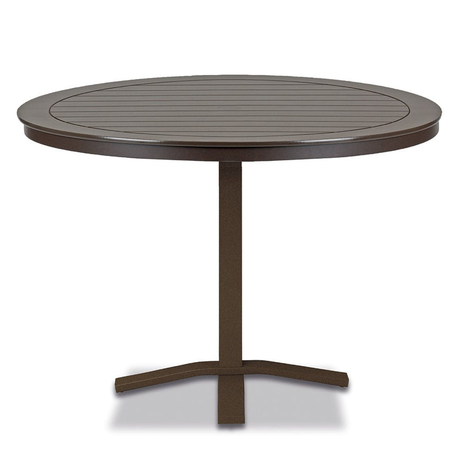 Slat Balcony Height Pedestal Table With 48" Round Table Top