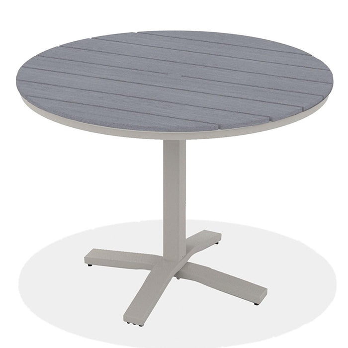 Telescope Casual Rustic Polymer Balcony Height Pedestal Table With 48" Round Table Top