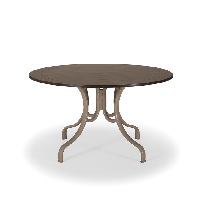 Telescope Casual Slat Dining Height Deluxe Table With 48" Round Table Top