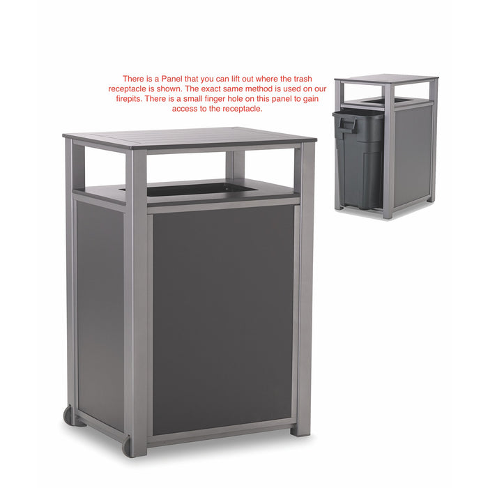 Telescope Casual 20.5" x 27.5" MGP/Aluminum Trash/Towel and Recycleable Receptacle