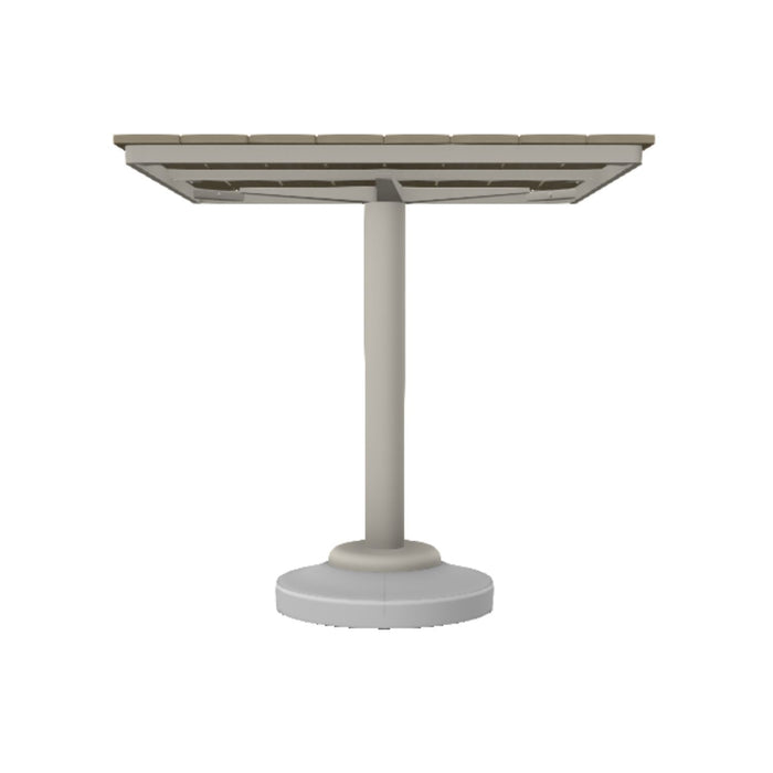 Telescope Casual Rustic Polymer Bar Height 80-Pound Pedestal Table With 42" Square Table Top