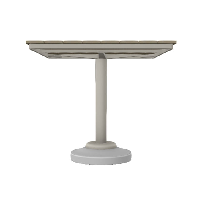 Telescope Casual Rustic Polymer Balcony Height 80-Pound Pedestal Table With 42" Square Table Top