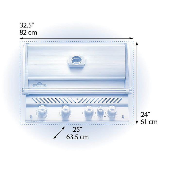 Napoleon PRO 500 Built-In R BRN SS LID, LPG/NG