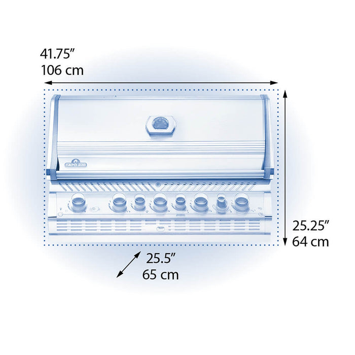 Napoleon Built-In Prestige Pro 665 NG/LP Grill w/Infrared Rear