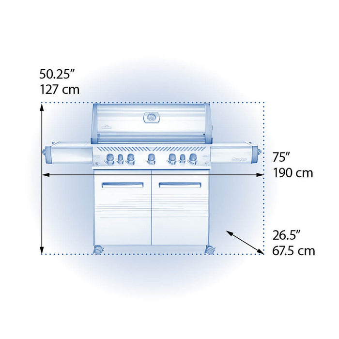 Napoleon Prestige 665 RSIB NG/LP/SS/Infrared Side & Rear Burner