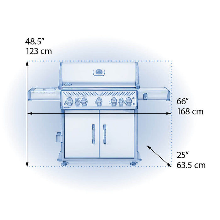 Napoleon Rogue SE 625 RSIB NG/LP w/Infrared Side & Rear Burner SS