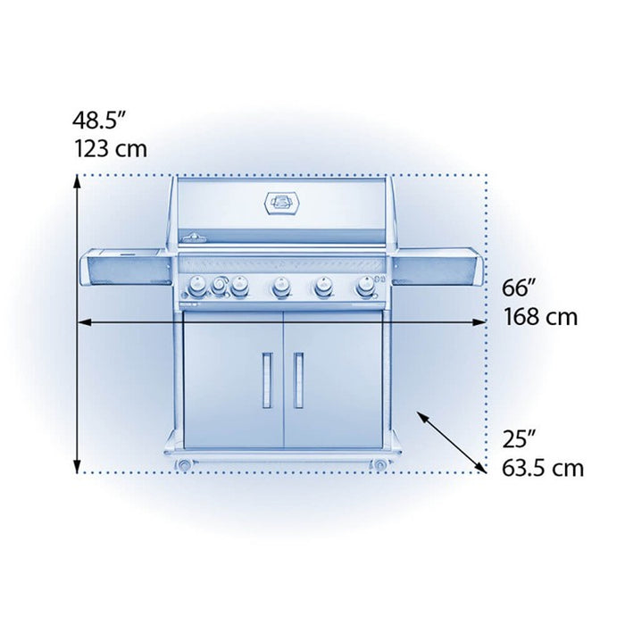 Napoleon Rogue XT 625 SIB NG Gas Grill w/Infra Side/Black