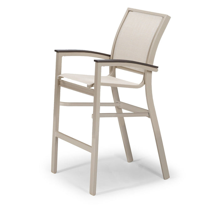 Bazza Sling Bar Height Stacking Café Chair w/ Polymer Accents