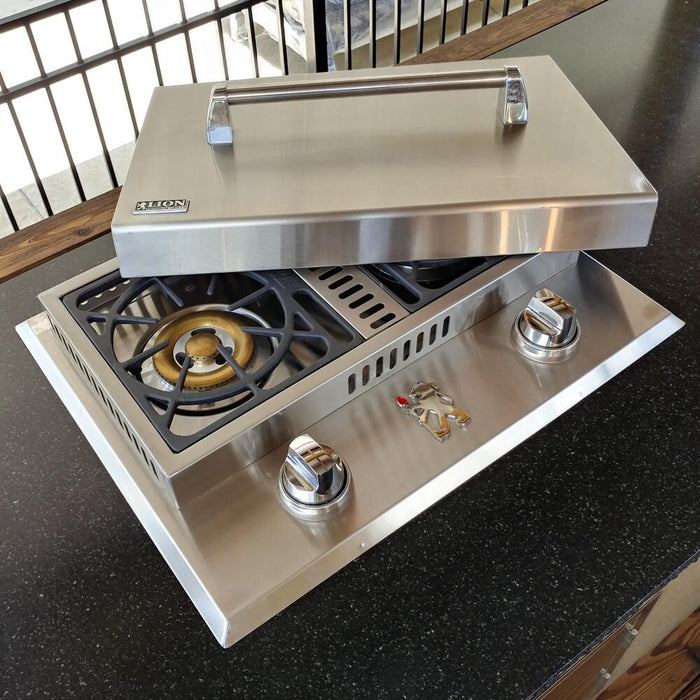 Lion Stainless Steel Drop In Gas Double Side Burner