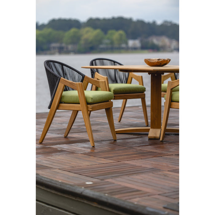 Lloyd Flanders Alpine Dining Armchair in Natural Teak Finish