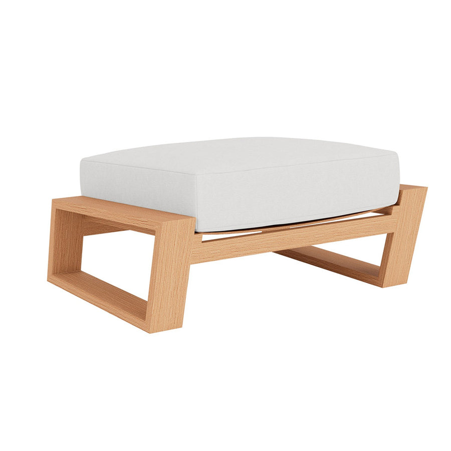 Pursuit Ottoman in Toffee Cream Finish