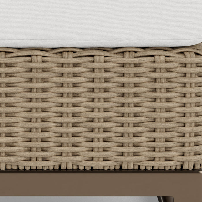 Lloyd Flanders Milan Ottoman in Brushwood Finish