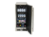 Blaze 15" Outdoor Compact Fridge - door open, stocked