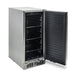 Blaze 15" Outdoor Compact Fridge - studio angle, door open
