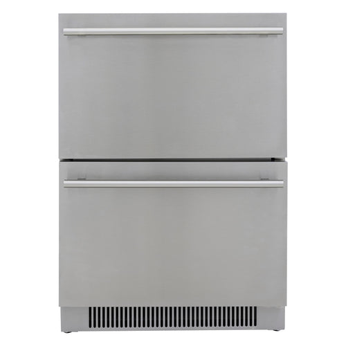 Blaze 23.5-Inch 5.1 Cu. Ft. Outdoor Rated Stainless Steel Double Drawer Refrigerator (BLZ-SSRF-DBDR5.1)