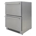 Blaze 23.5-inch outdoor double drawer refrigerator, studio, angle