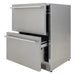 Blaze 23.5-inch outdoor double drawer refrigerator, bottom drawer open
