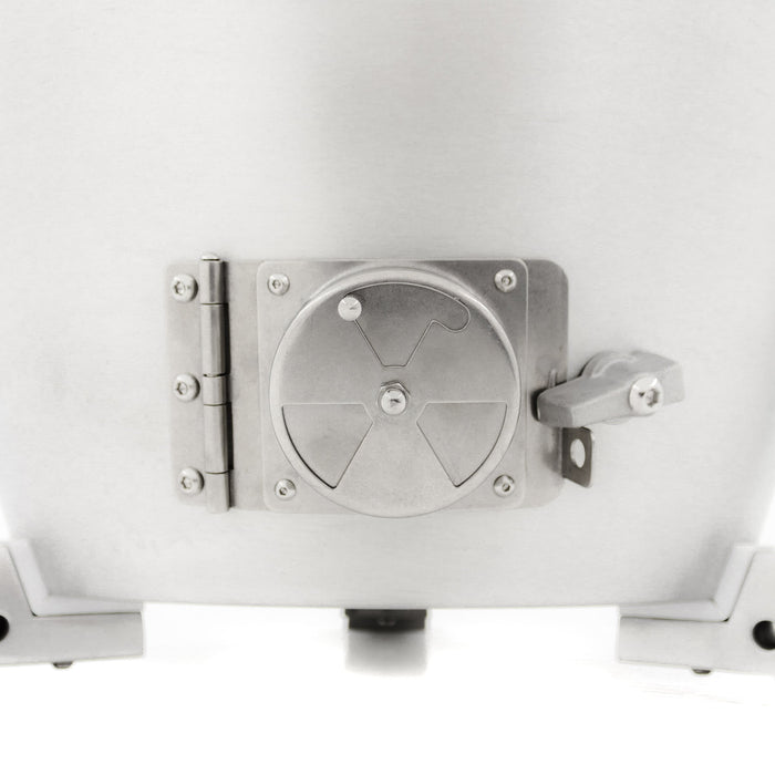 Blaze 20-inch cast aluminum kamado grill, bottom vent closed