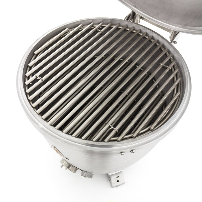 Blaze 20-inch cast aluminum kamado grill, cooking grate from above