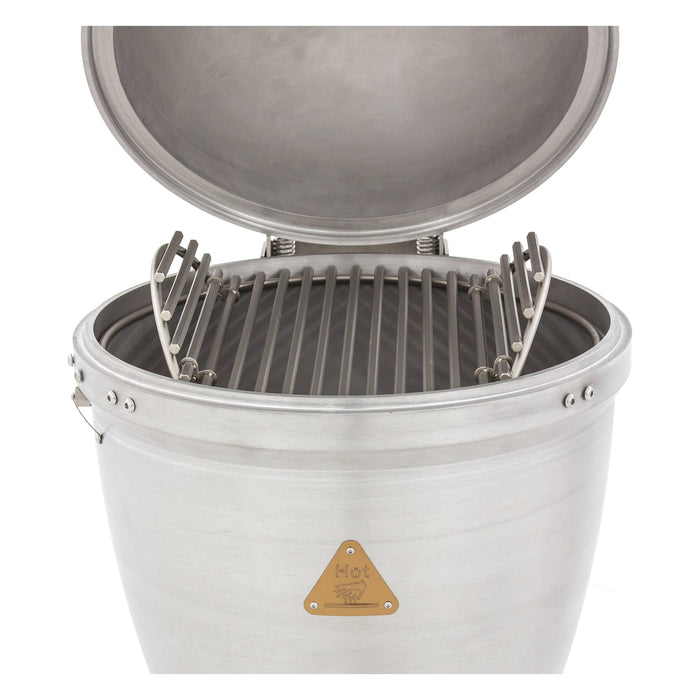 Blaze 20-inch cast aluminum kamado grill, warming rack and grates