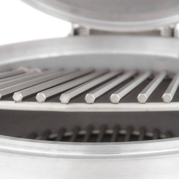 Blaze 20-inch cast aluminum kamado grill, grate close-up