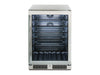 Blaze 24" Outdoor Beverage Cooler - studio front view with glass shelves