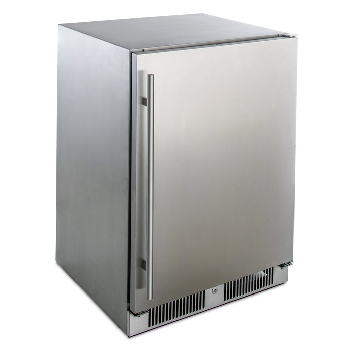 Blaze 24-inch 5.5 cu. ft. outdoor refrigerator, studio, angle, door closed