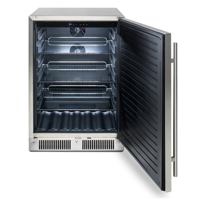 Blaze 24-inch 5.5 cu. ft. outdoor refrigerator, studio, front, door open