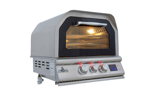 Blaze 26-Inch Built-In Gas Outdoor Pizza Oven W/ Rotisserie, Digital Display & Bluetooth Probes - BLZ-LTE3OVN-LP/NG