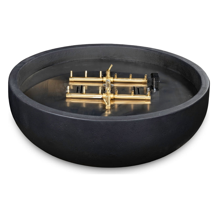Blaze 38-inch round concrete propane fire bowl, studio