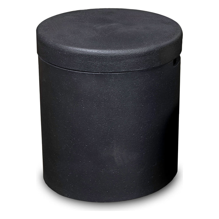 Blaze 38-inch round concrete propane fire bowl, propane tank cover
