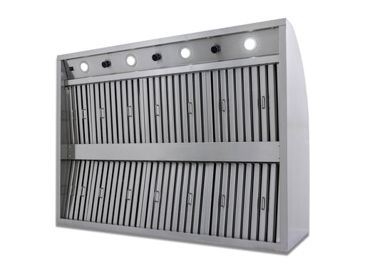 Blaze 48" Outdoor Vent Hood - underside angle: baffles and lights