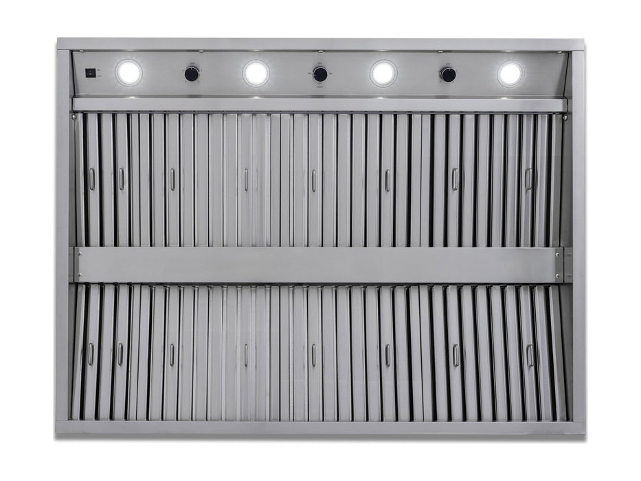 Blaze 48" Outdoor Vent Hood - underside front view