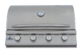 Blaze BCM 32" 4-Burner Built-In Gas Grill - studio front view, hood closed